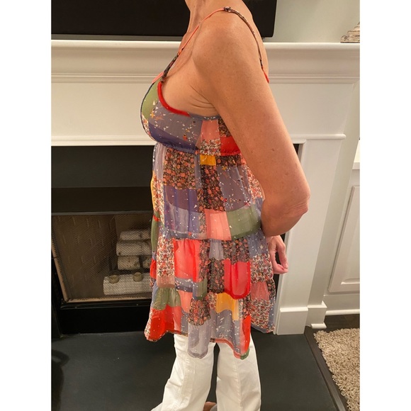 Blue Bird colorful crepe top - Picture 3 of 4